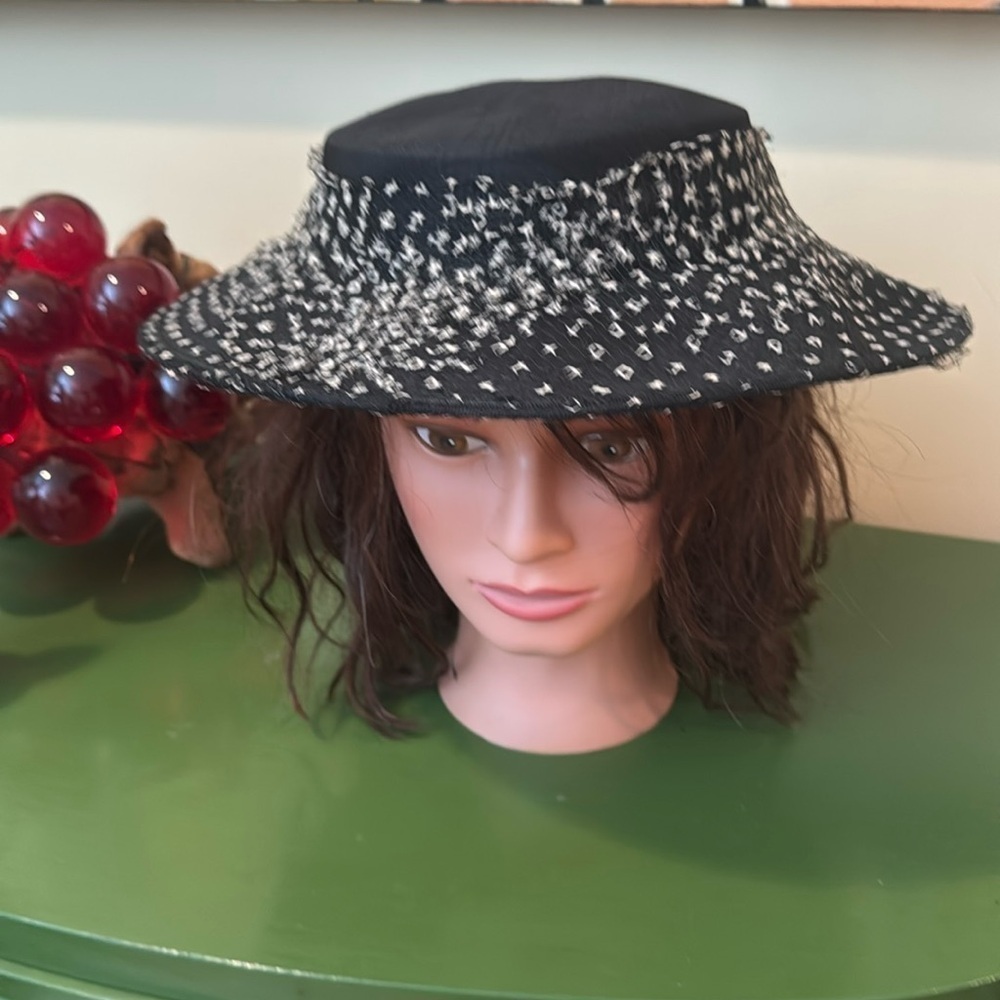 Vintage Black With White Hat